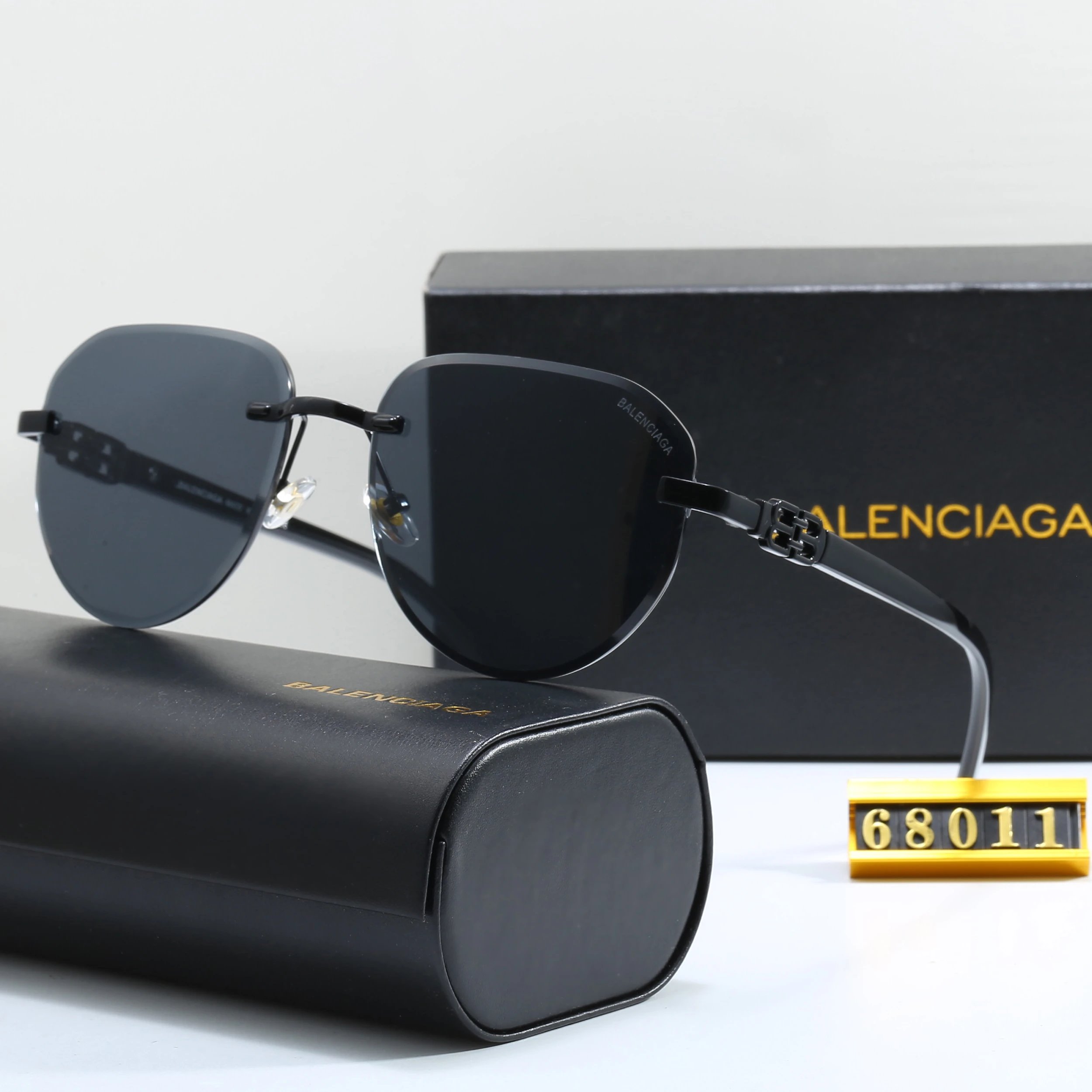 Balenciaga Rimless Gradient Purple Sunglasses - 15