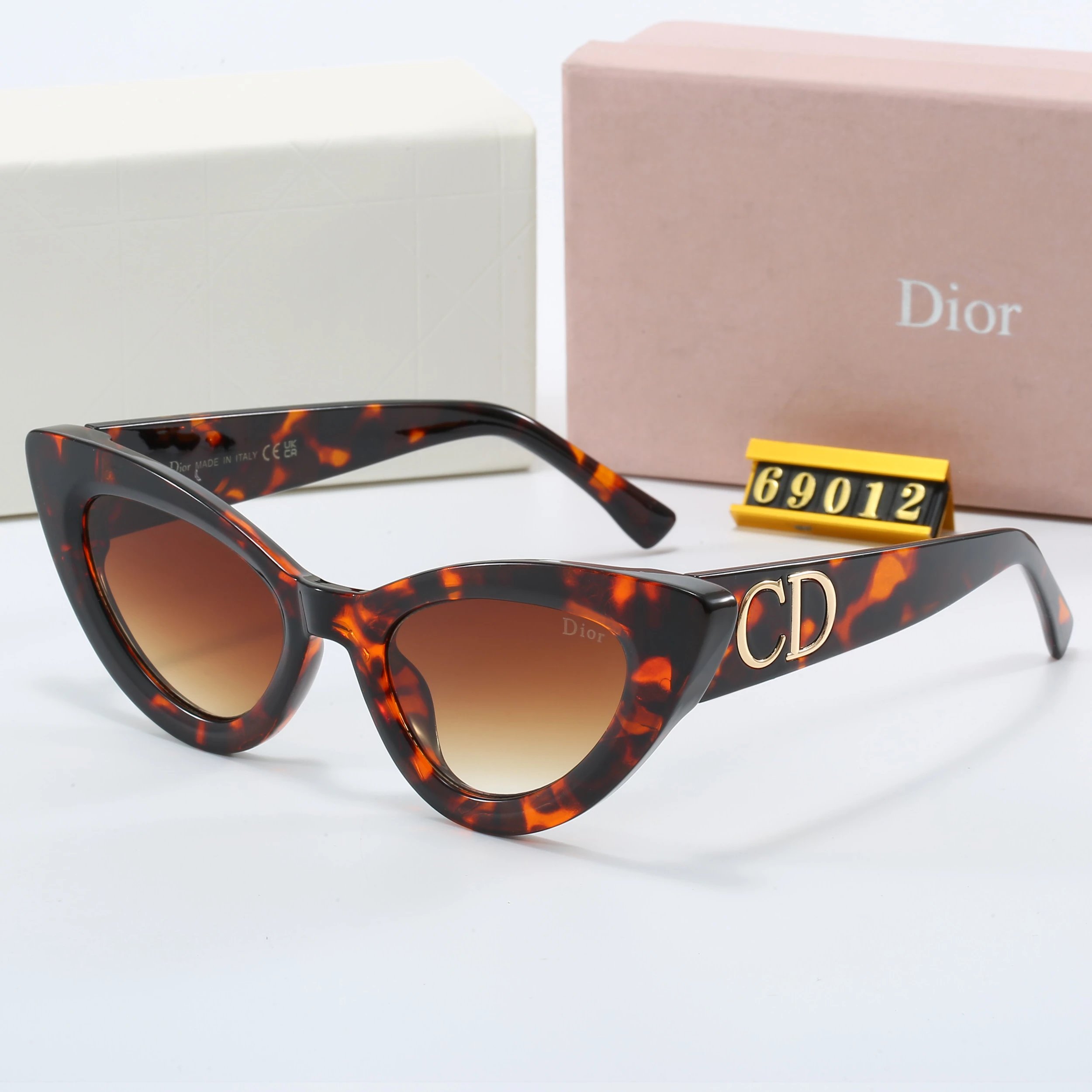 Dior Square Rimless Sunglasses Gray Gold - 17