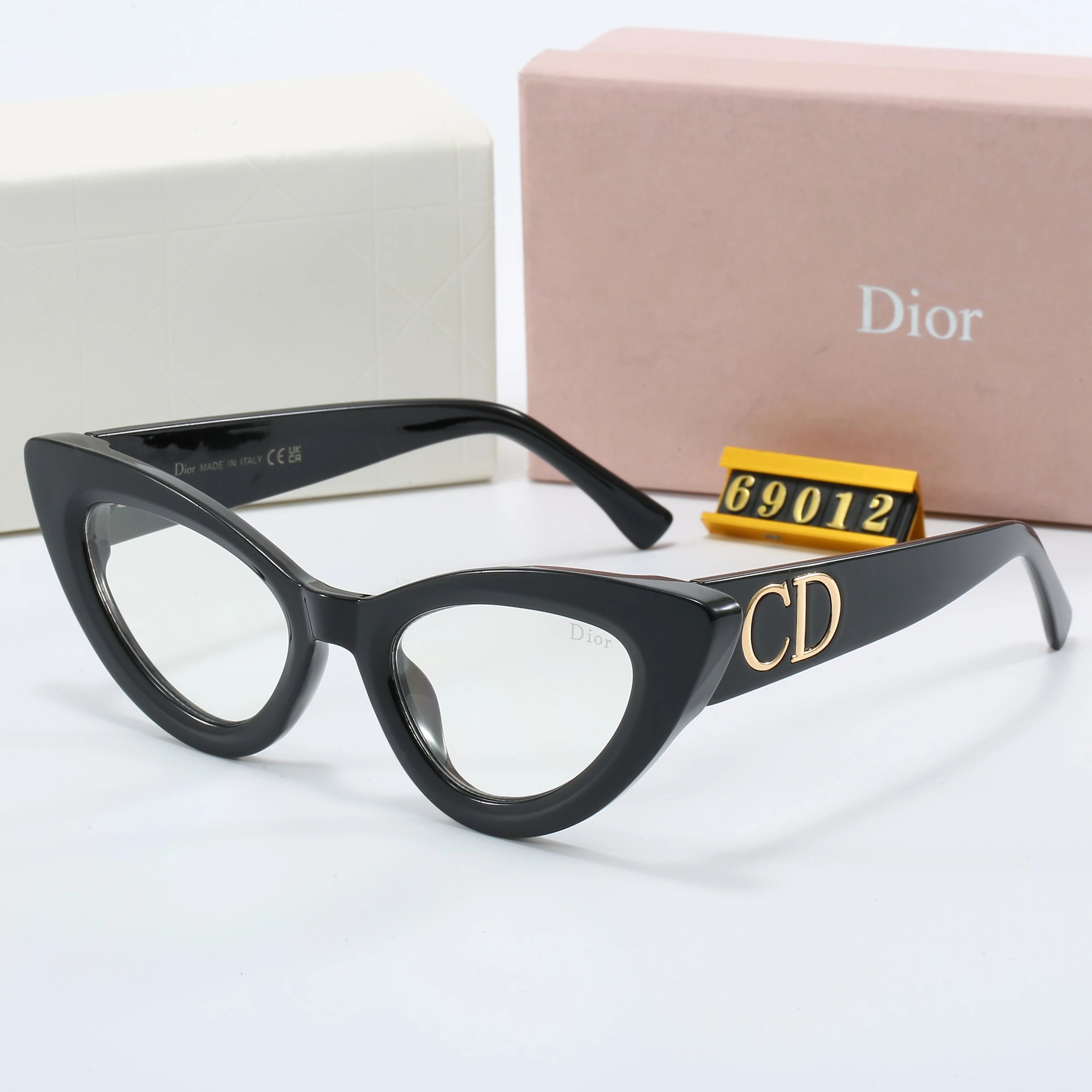 Dior Square Rimless Sunglasses Gray Gold - 15