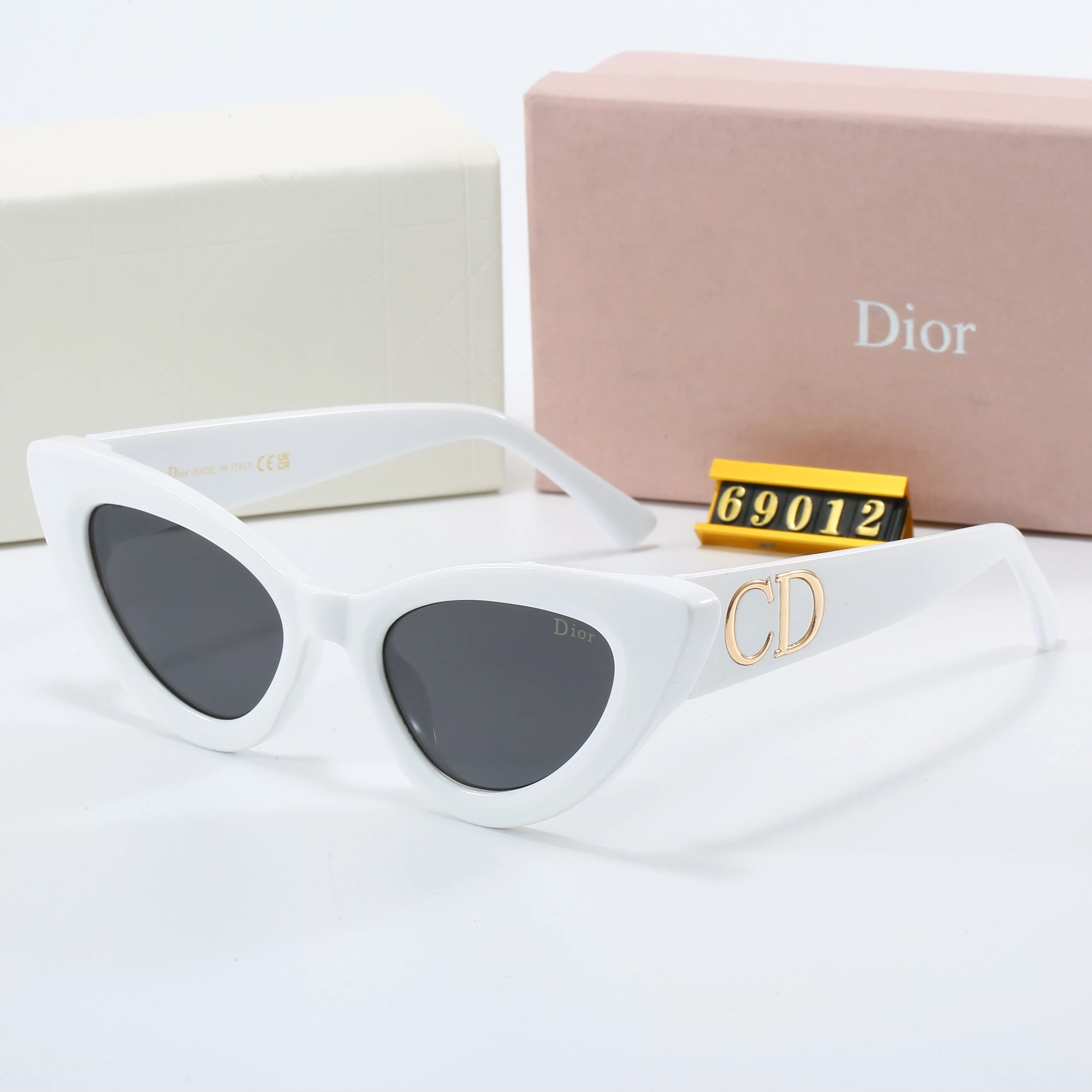 Dior Square Rimless Sunglasses Gray Gold - 20