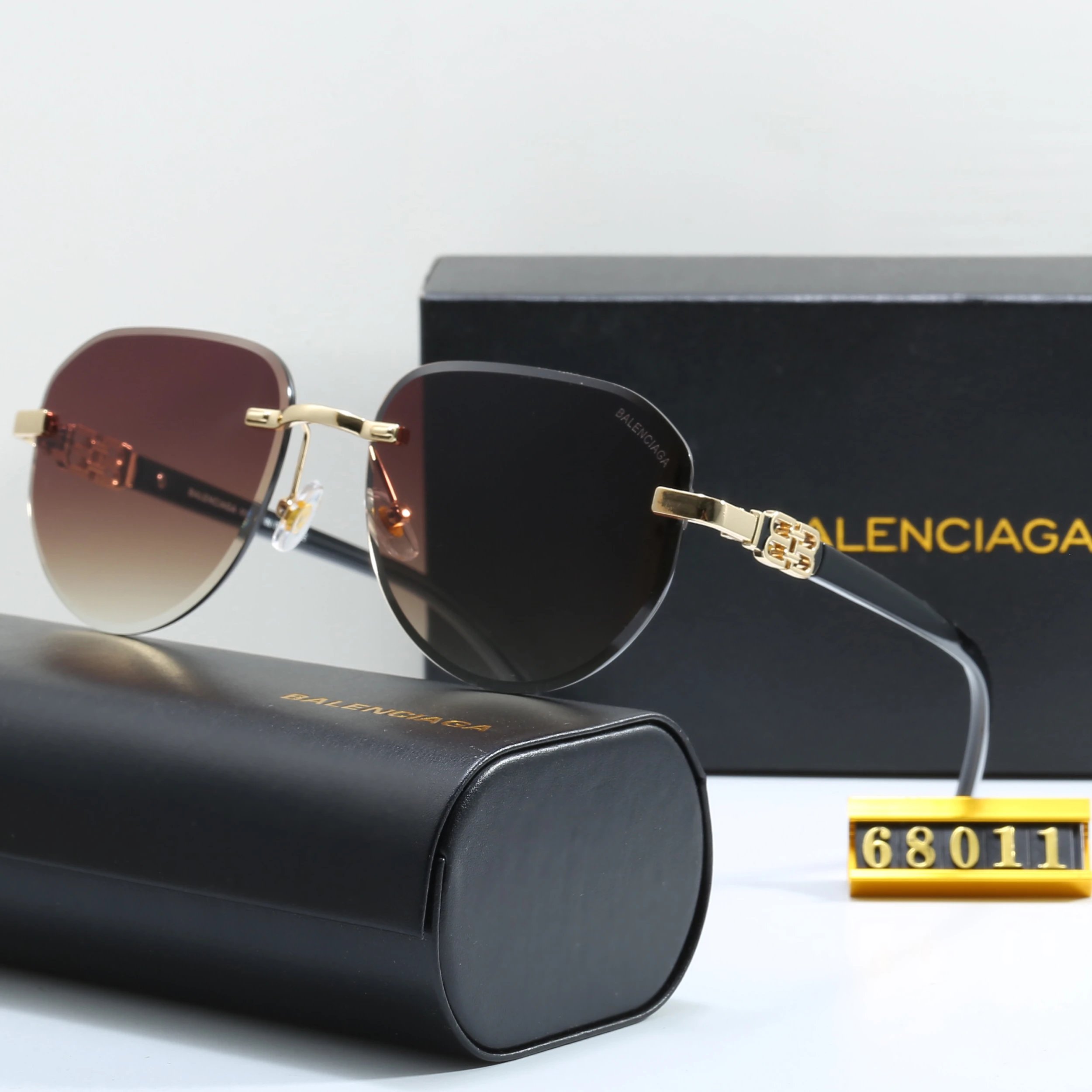 Balenciaga Rimless Gradient Purple Sunglasses - 13