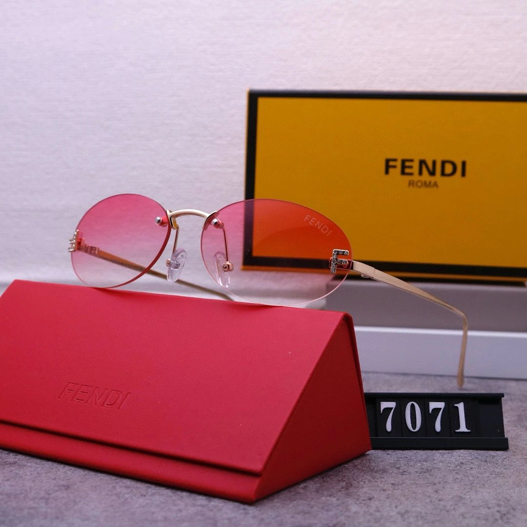 Fendi Square Frame Yellow Lens Sunglasses - 11