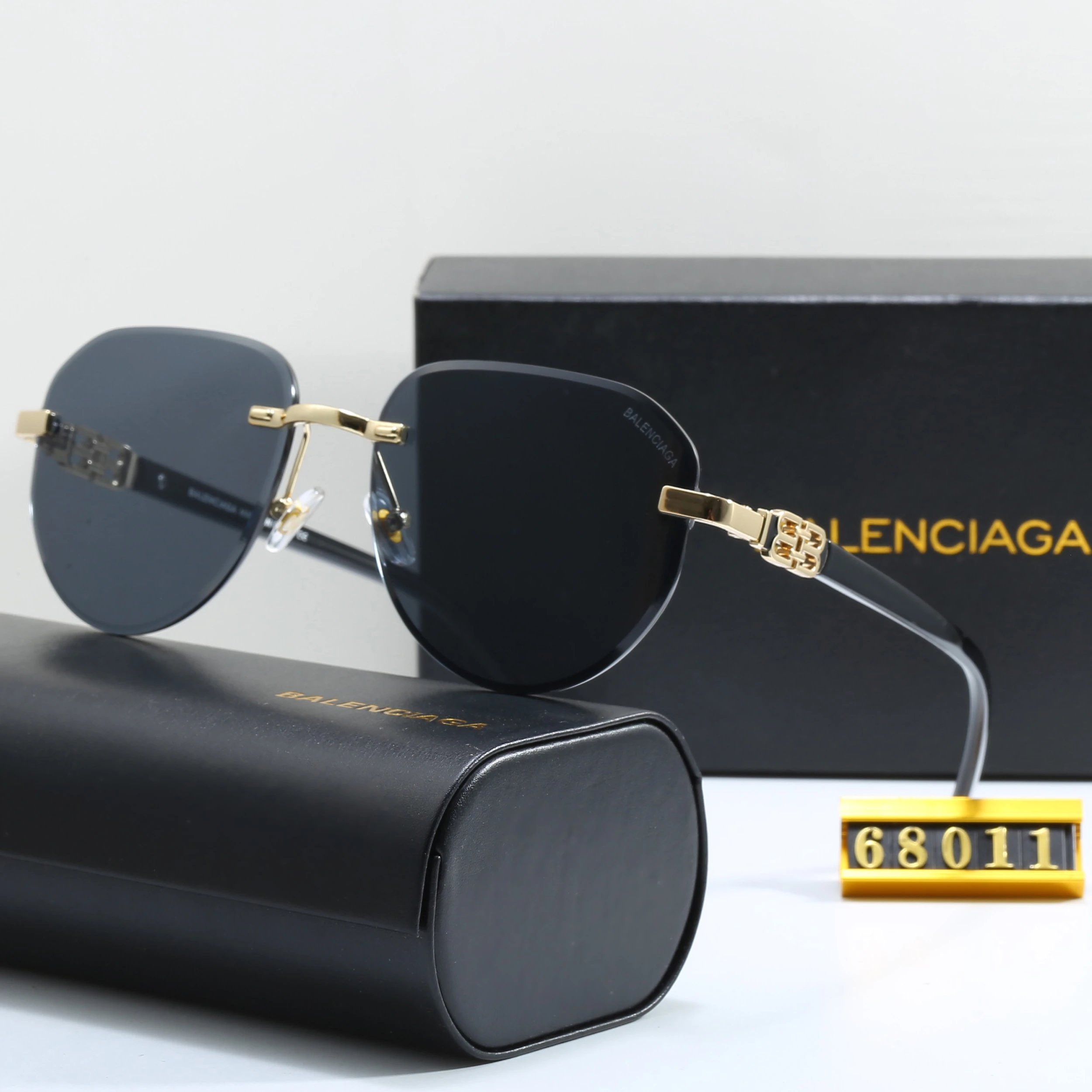 Balenciaga Rimless Gradient Purple Sunglasses - 14