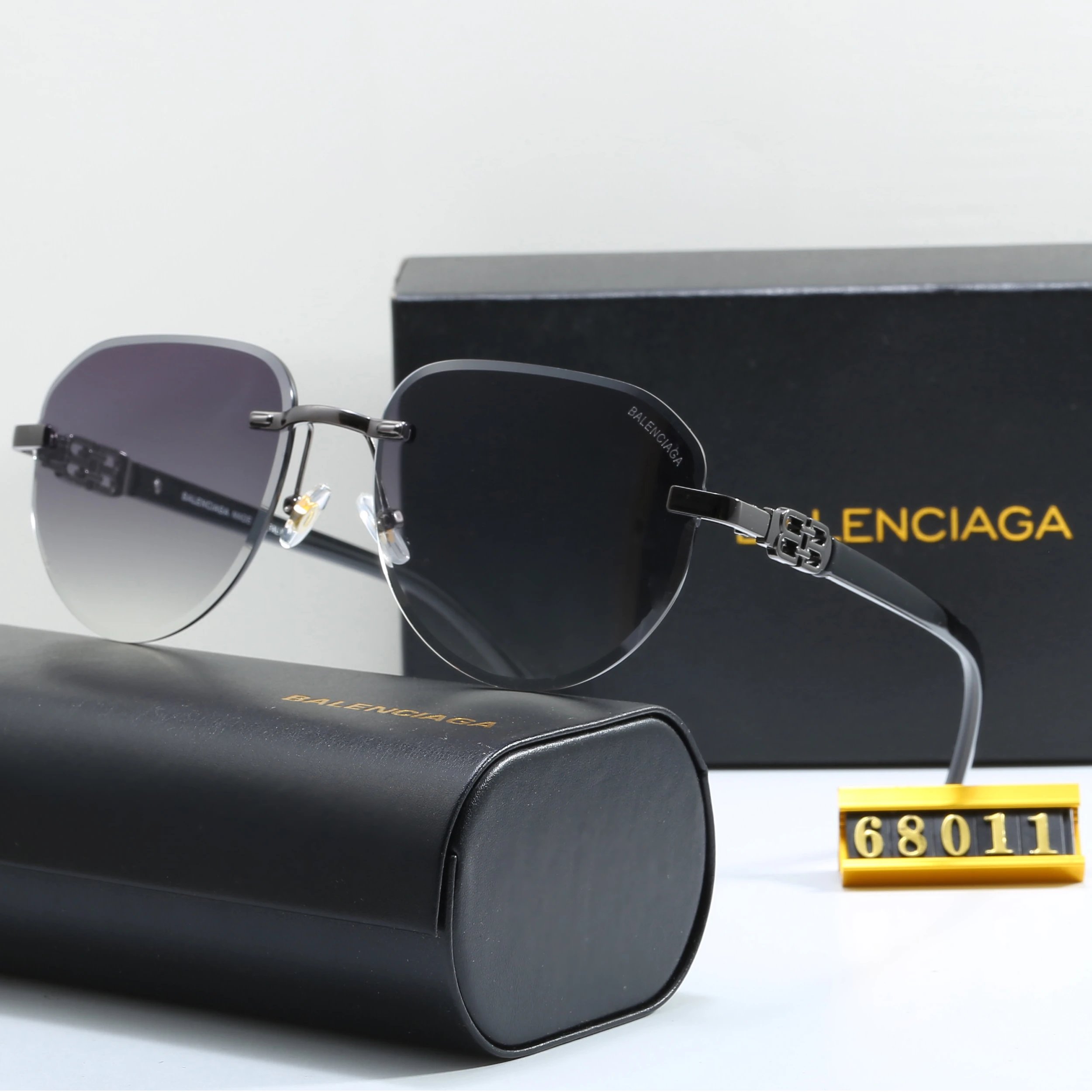 Balenciaga Rimless Gradient Purple Sunglasses - 18