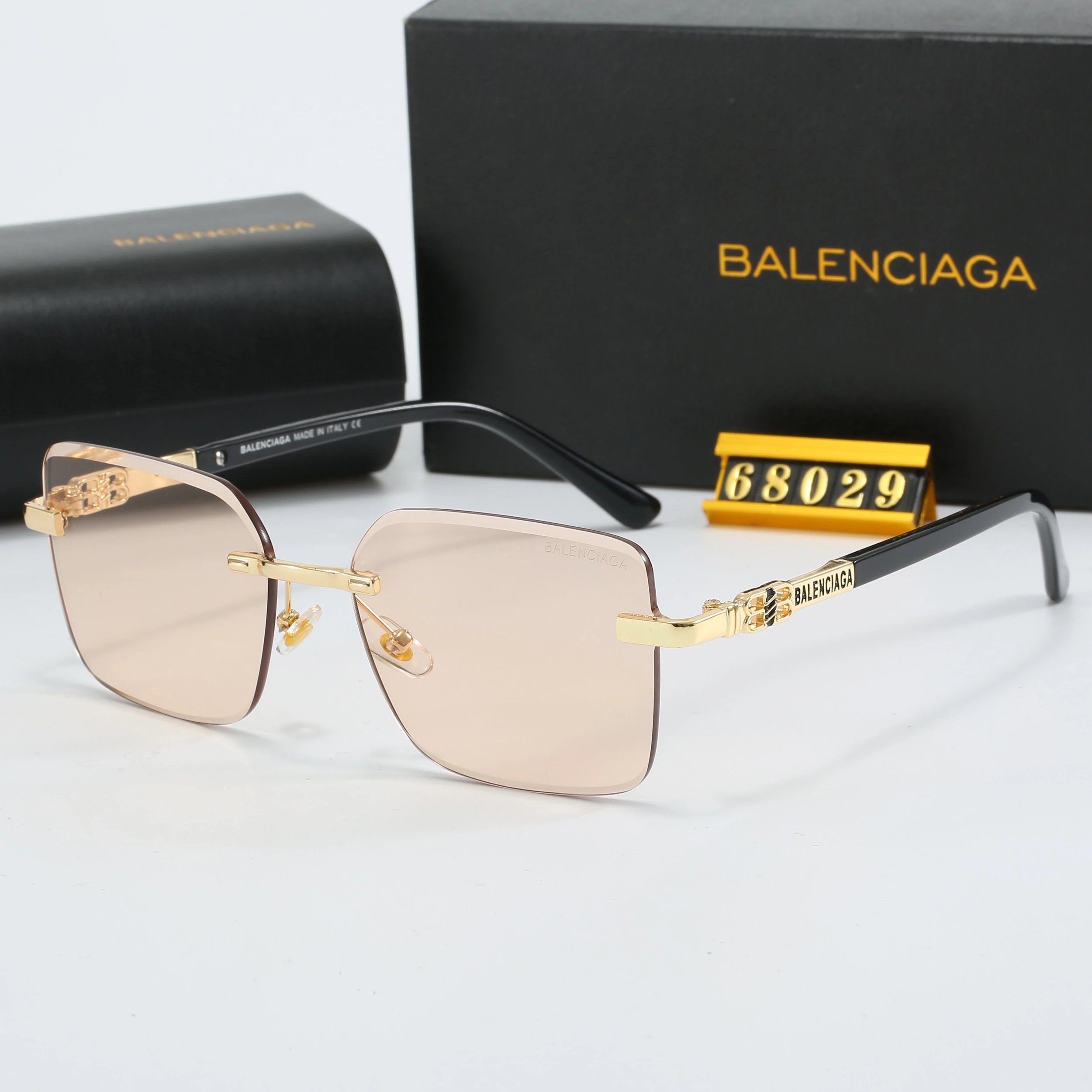 Balenciaga Rimless Gradient Purple Sunglasses - 11