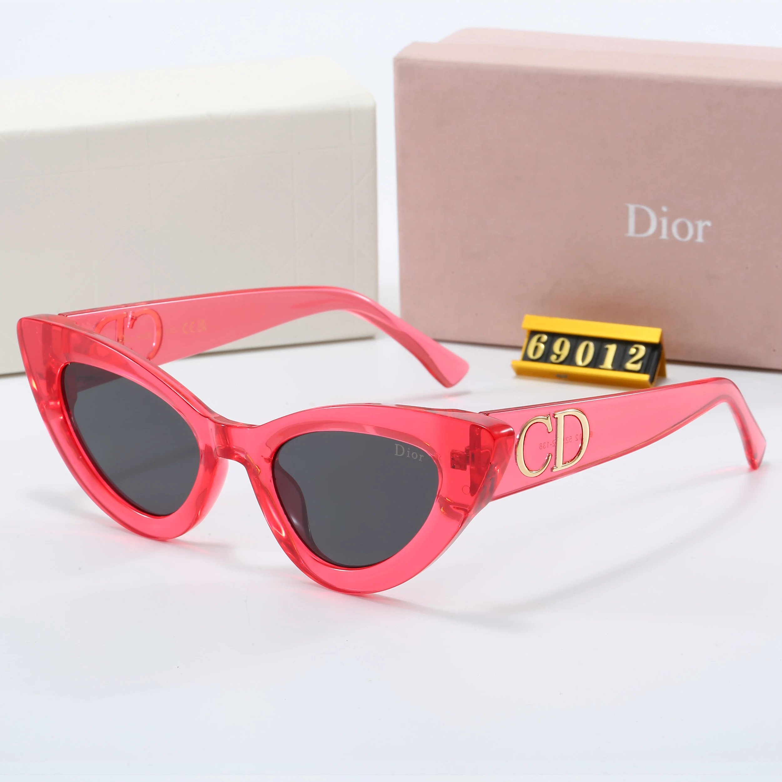Dior Square Rimless Sunglasses Gray Gold - 16