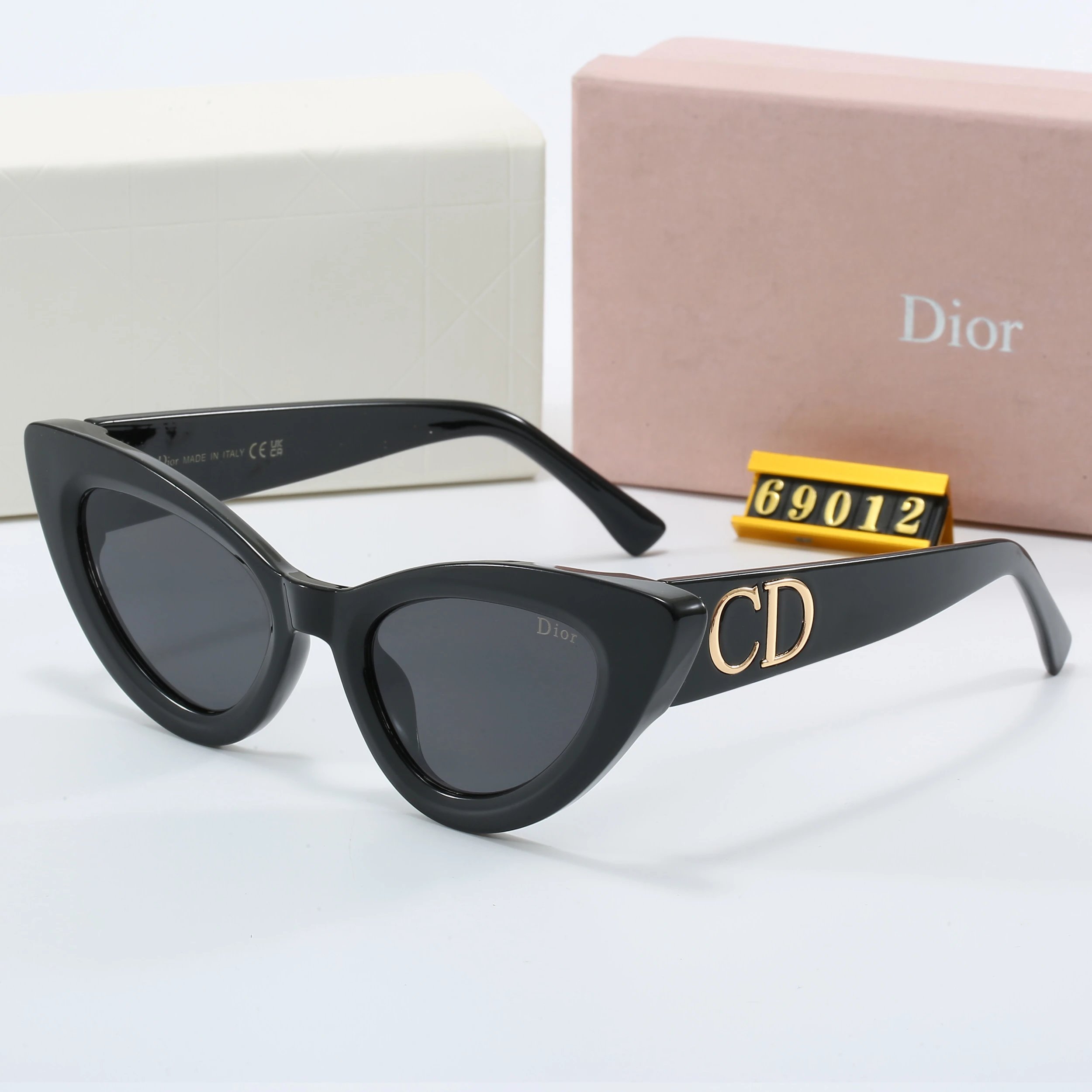 Dior Square Rimless Sunglasses Gray Gold - 18