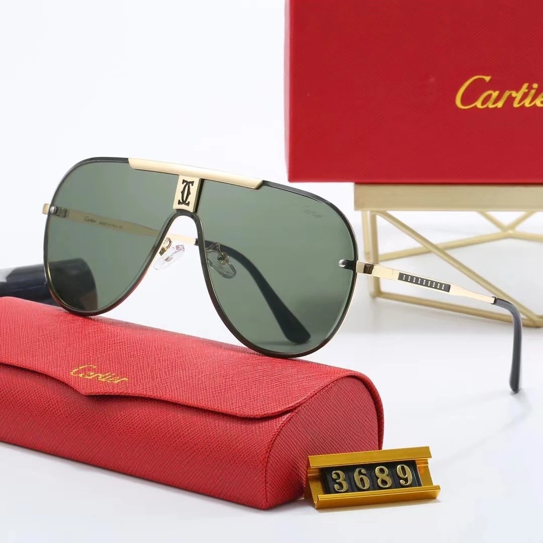 Cartier Santos de Cartier Aviator Gradient Brown Sunglasses Eyewear - 14