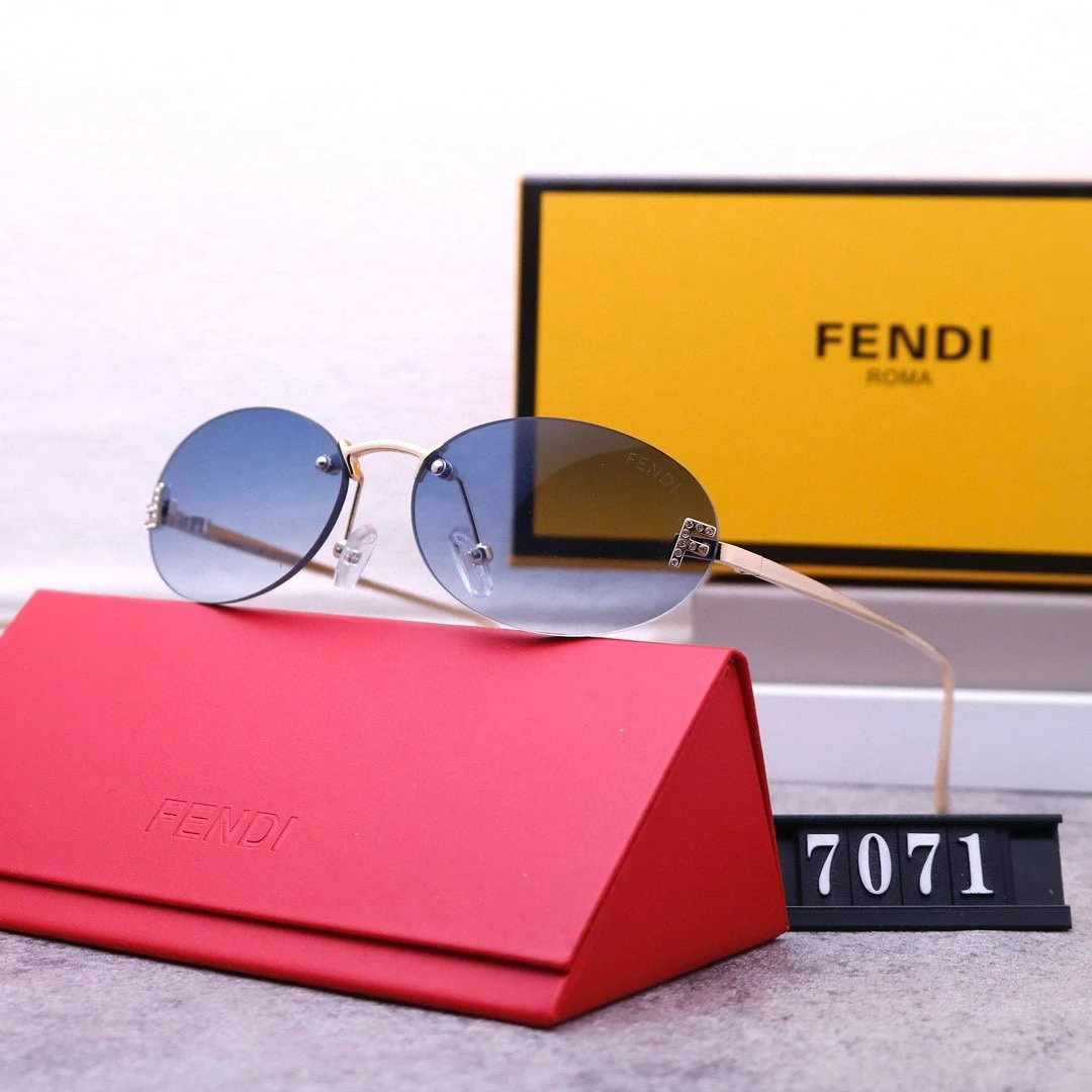 Fendi Square Frame Yellow Lens Sunglasses - 12