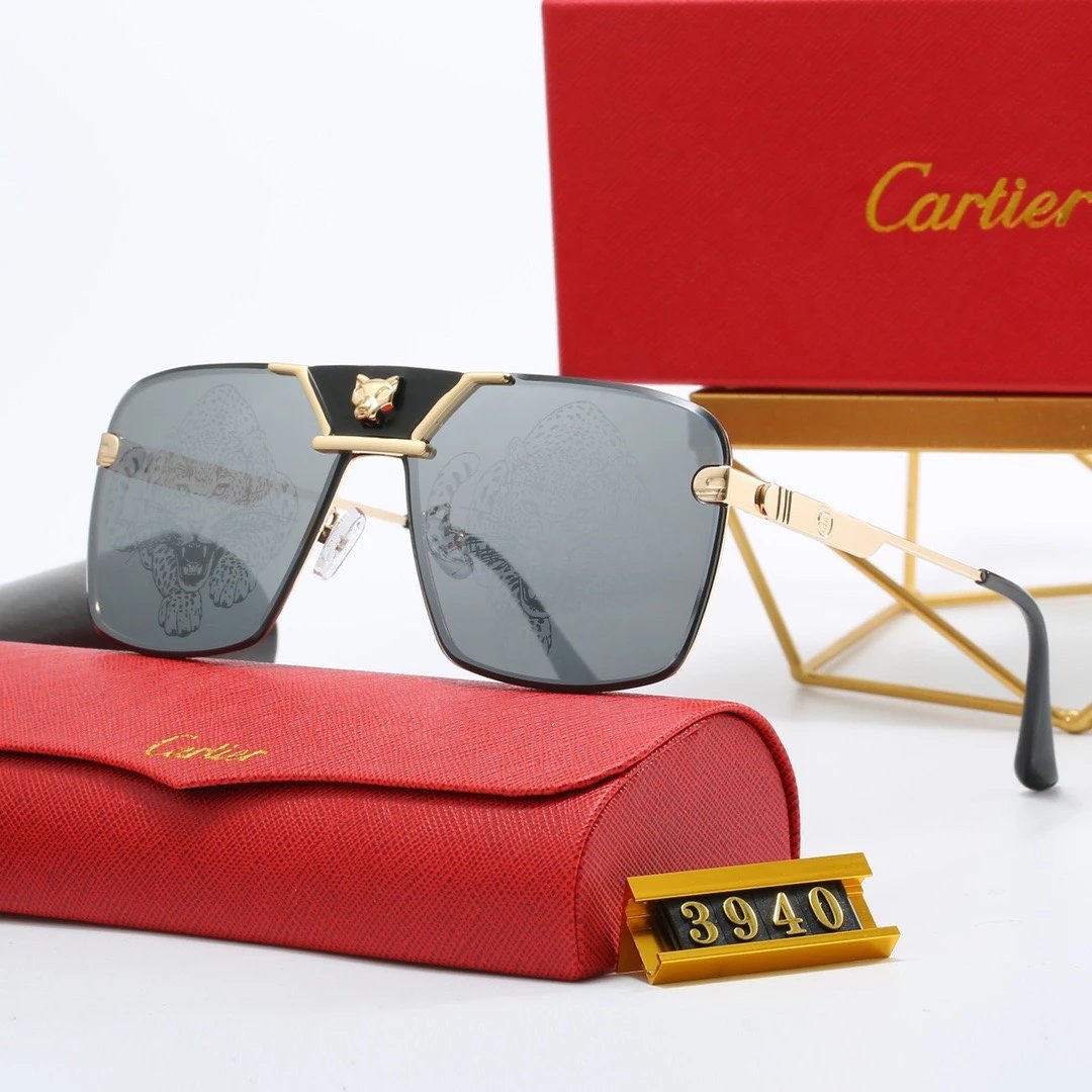 Design Rimless Square Sunglasses with Gold Accents Black - 15