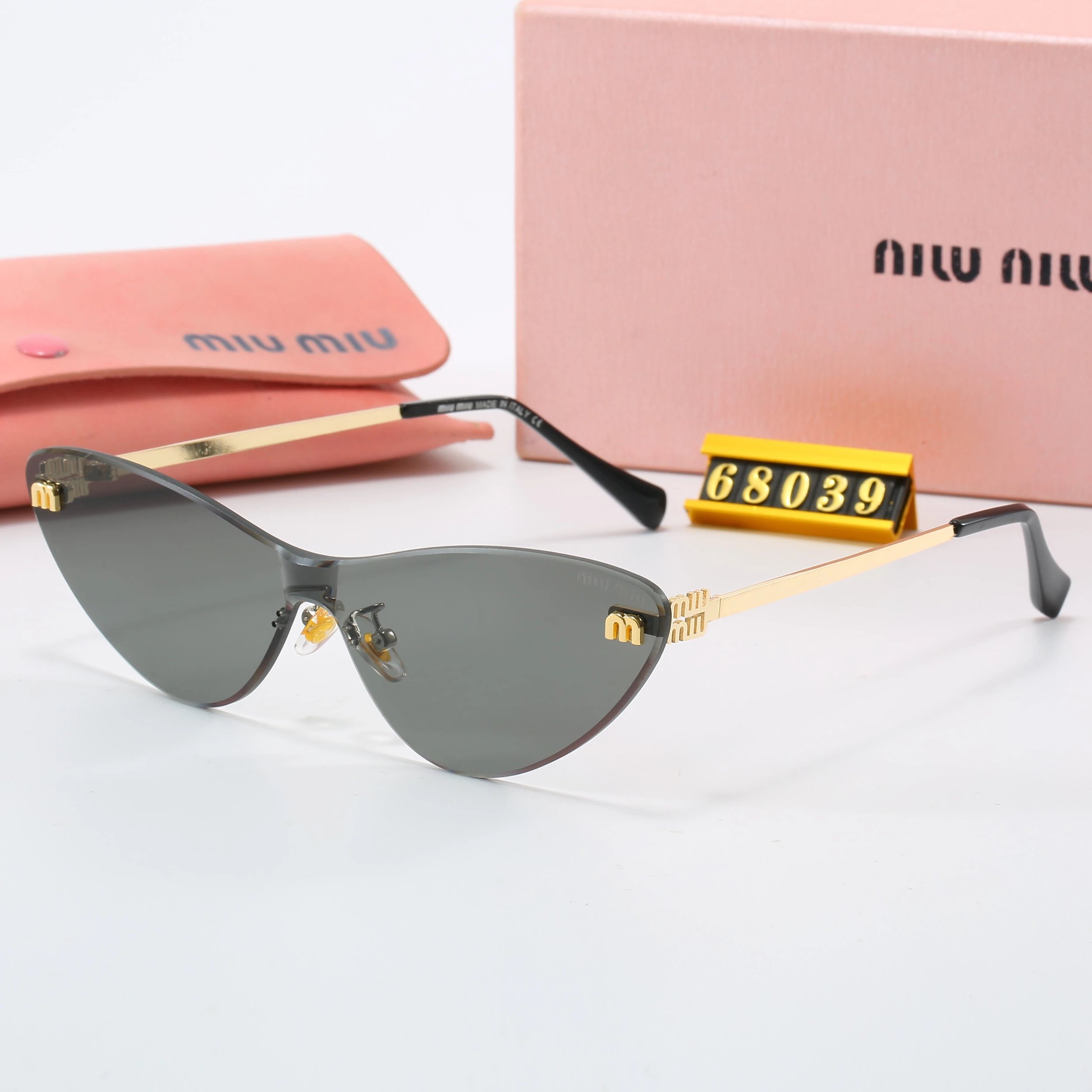 Miu Miu MM68051 Gradient Purple Rimless Sunglasses Eyewear - 12