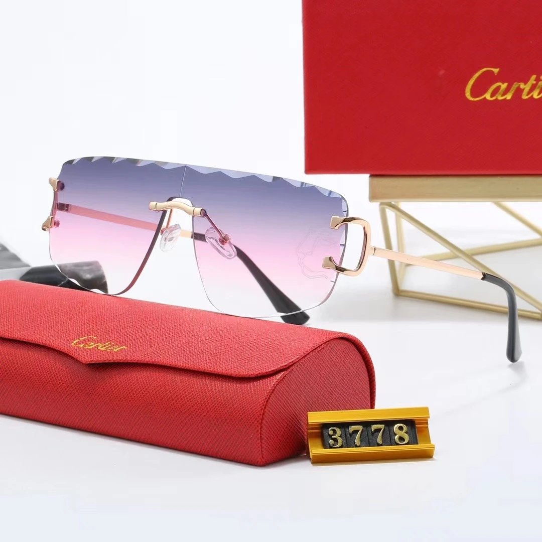 Cartier Round Gold-Tone Gradient Brown Sunglasses - 13