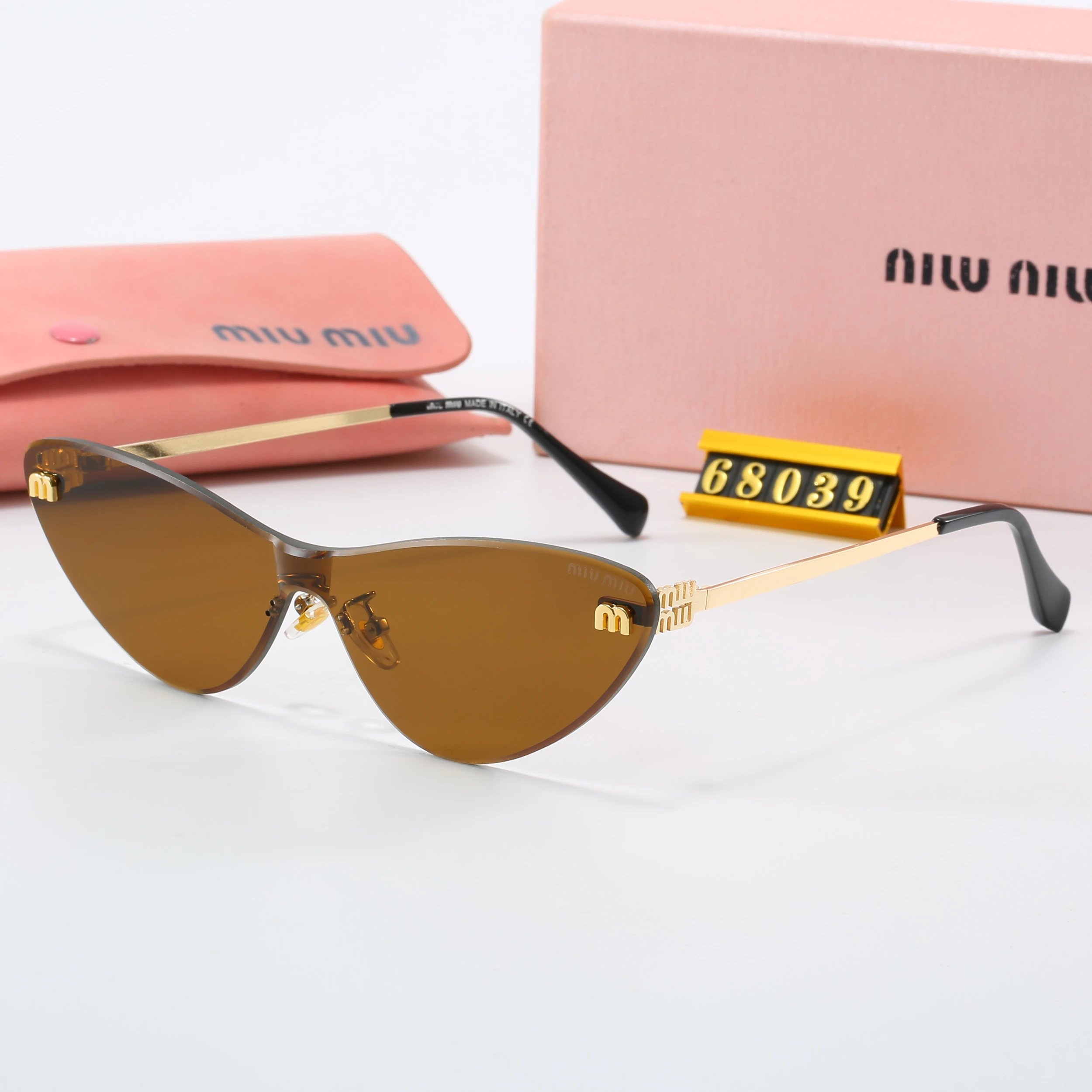 Miu Miu MM68051 Gradient Purple Rimless Sunglasses Eyewear - 13