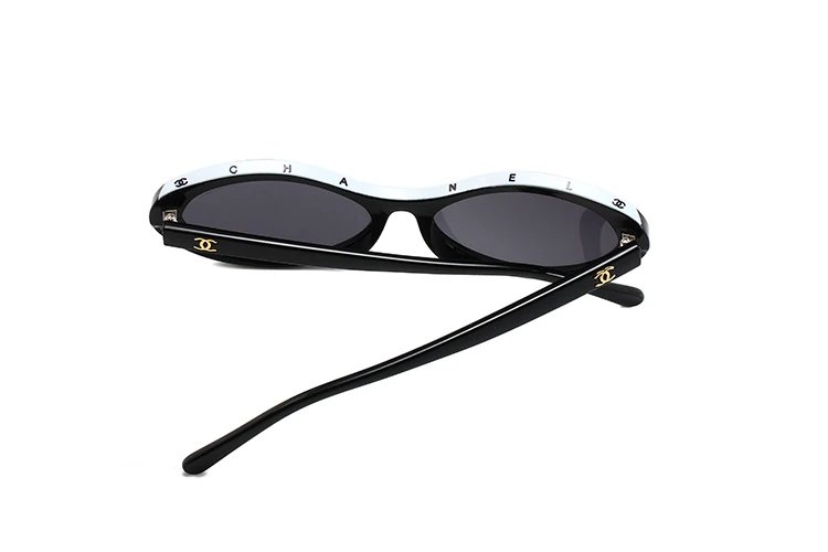 Chanel Shield Sunglasses Black and White Sunglasses - 21