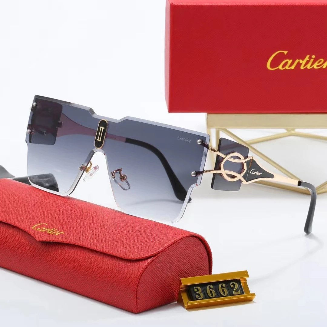 Cartier Round Gold-Tone Gradient Brown Sunglasses - 11