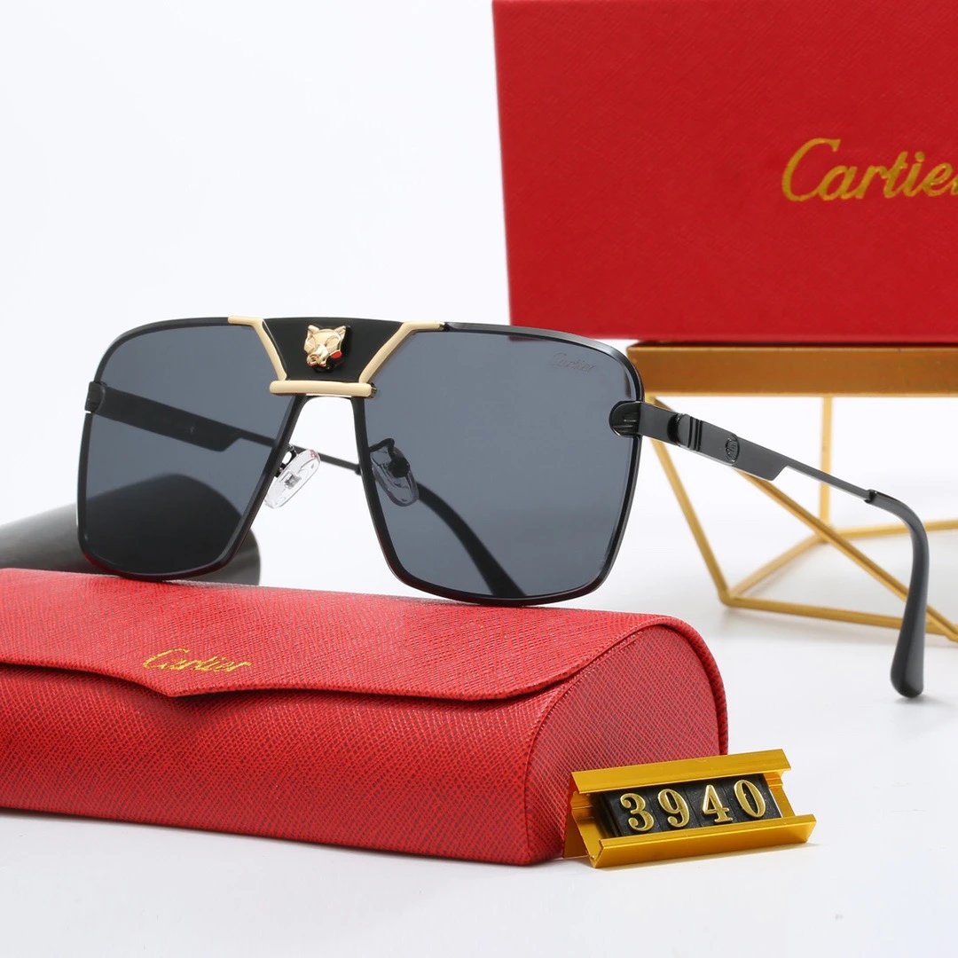 Design Rimless Square Sunglasses with Gold Accents Black - 17