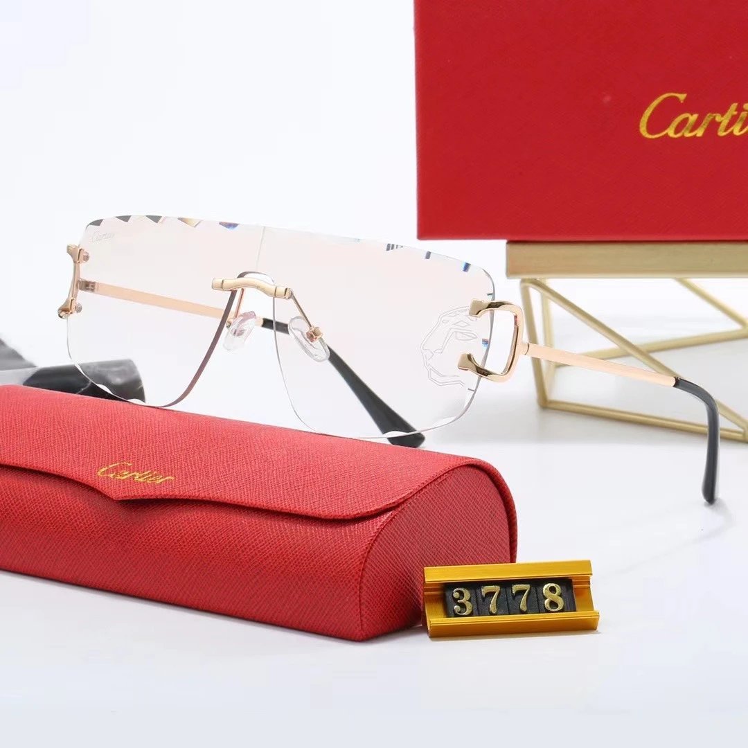 Cartier Round Gold-Tone Gradient Brown Sunglasses - 14