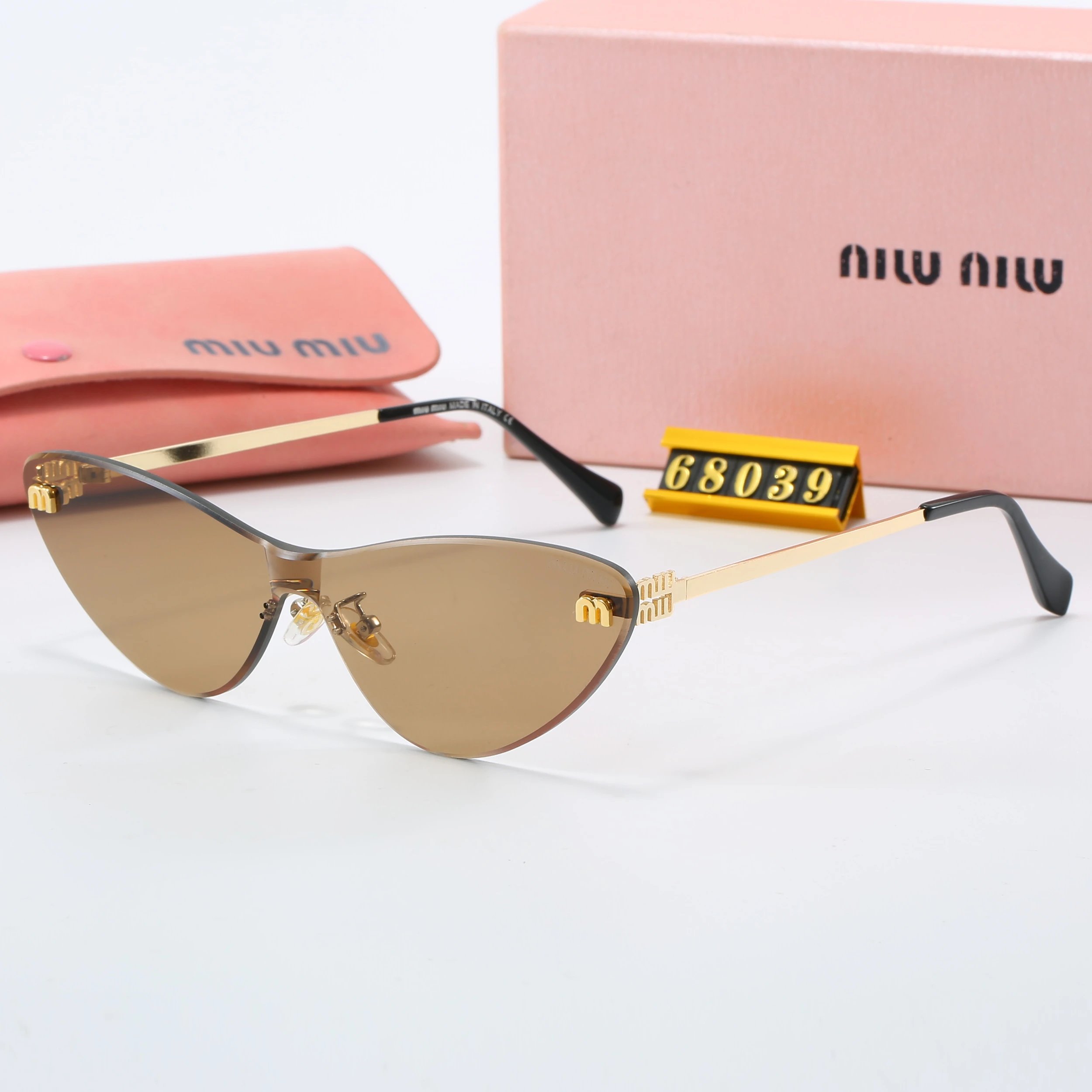 Miu Miu MM68051 Gradient Purple Rimless Sunglasses Eyewear - 17