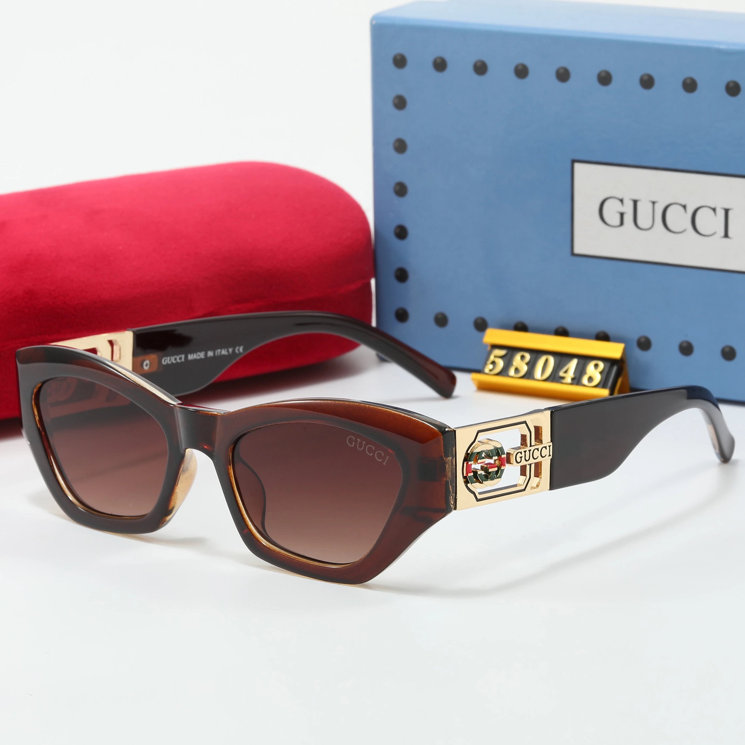 Gucci GG Marmont Square Sunglasses Gray Gradient - 16