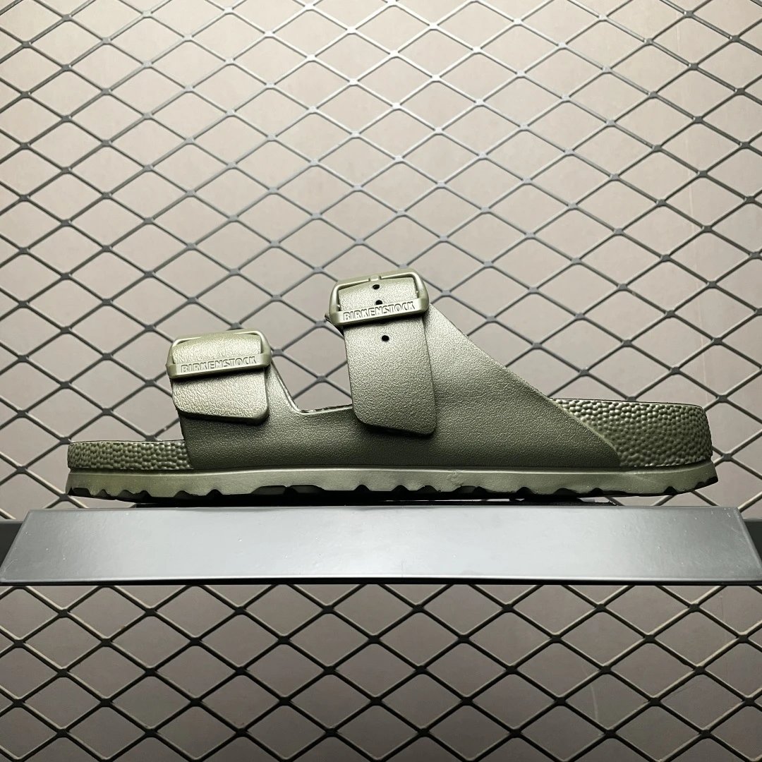 Double button slippers and sandals | Green