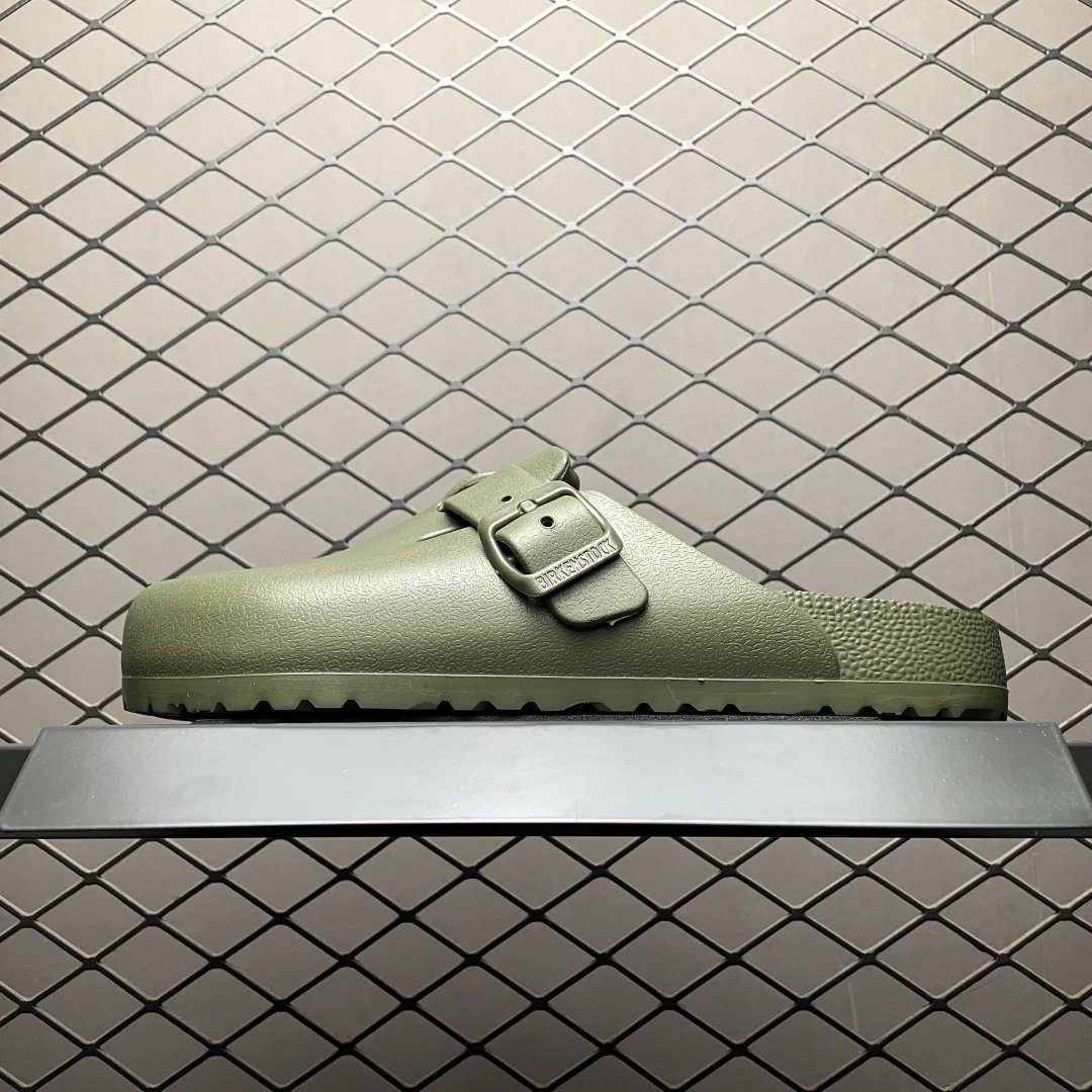 Half Baotou Mule Slippers | Green