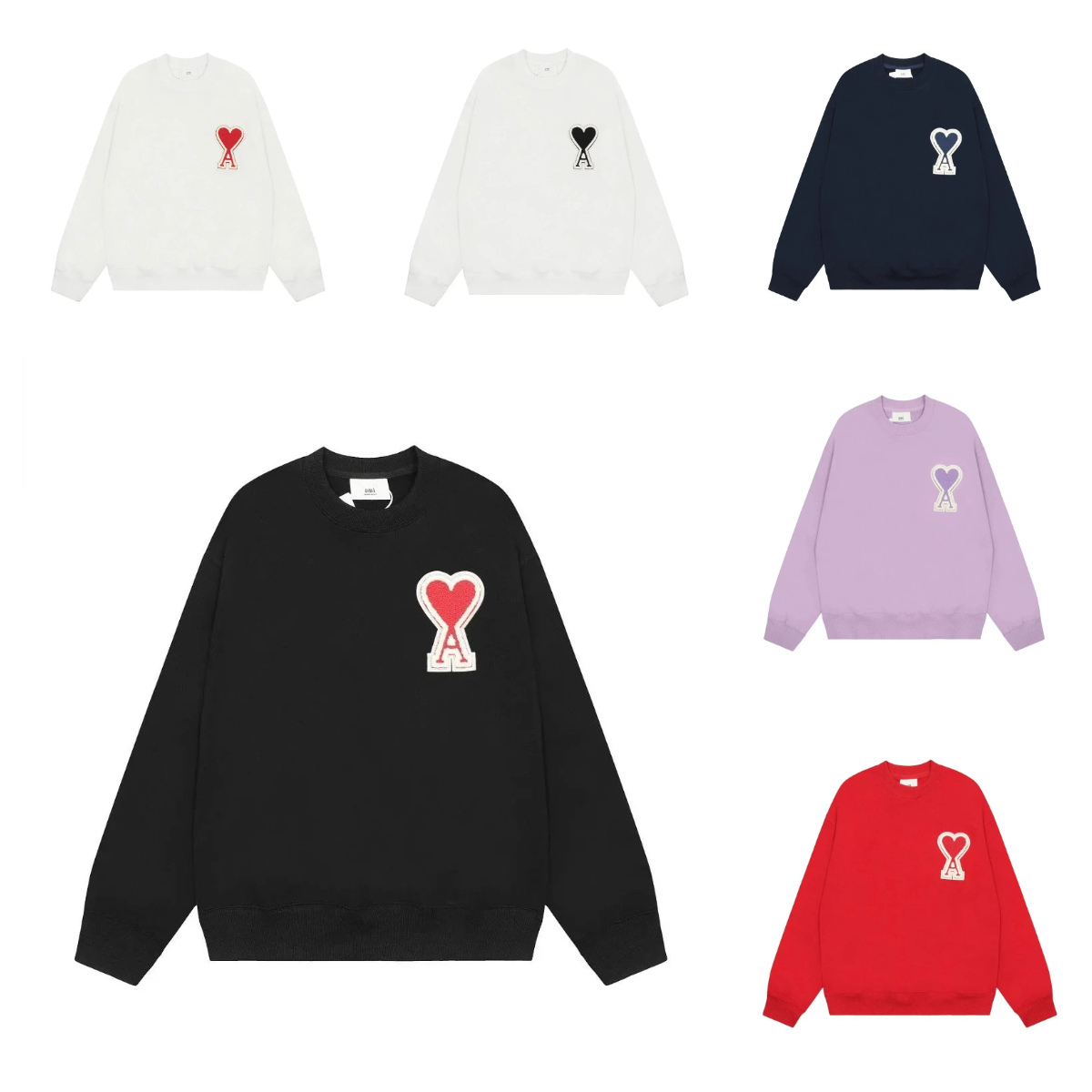 Ami Paris Heart Logo Sweatshir