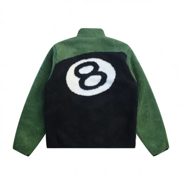 Off-White 8-Ball Fleece Jacket Army Green/Black - 1
