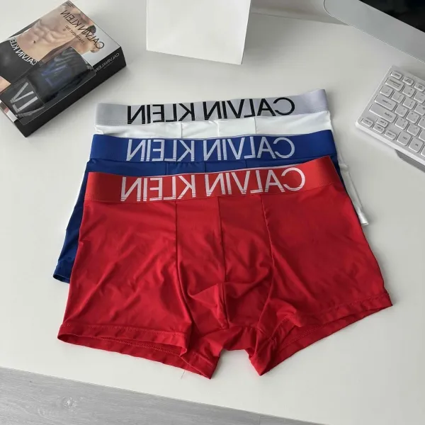 Calvin Klein Modern Cotton Boxer Briefs Red Blue White Underwear - 1
