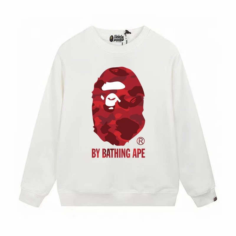 A Bathing Ape Red Camo Ape Head Graphic Hoodie - 10