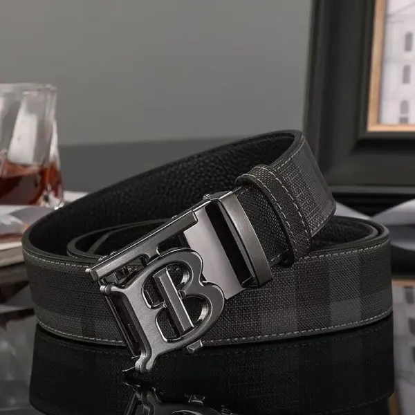 Balenciaga BB Logo Buckle Belt Black - 1