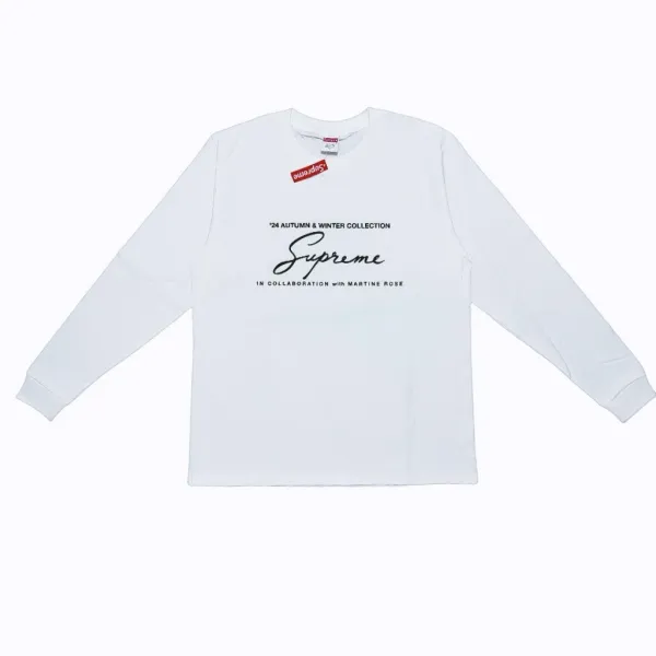 Supreme x Martine Rose '24 Autumn & Winter Collection Long Sleeve T-Shirt White - 1