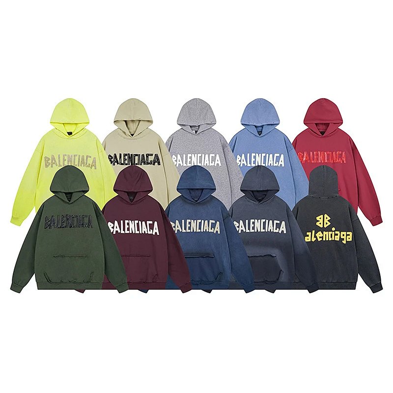 Design Lenciaga Distressed Logo Hoodie Gray Hoodie product detail 2 in Litbuy spreadsheet finds