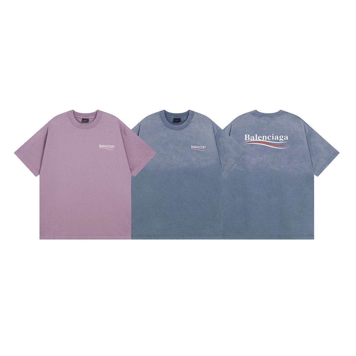 Balenciaga Logo Print Oversized T-Shirt Lilac product detail 2 in Litbuy spreadsheet finds