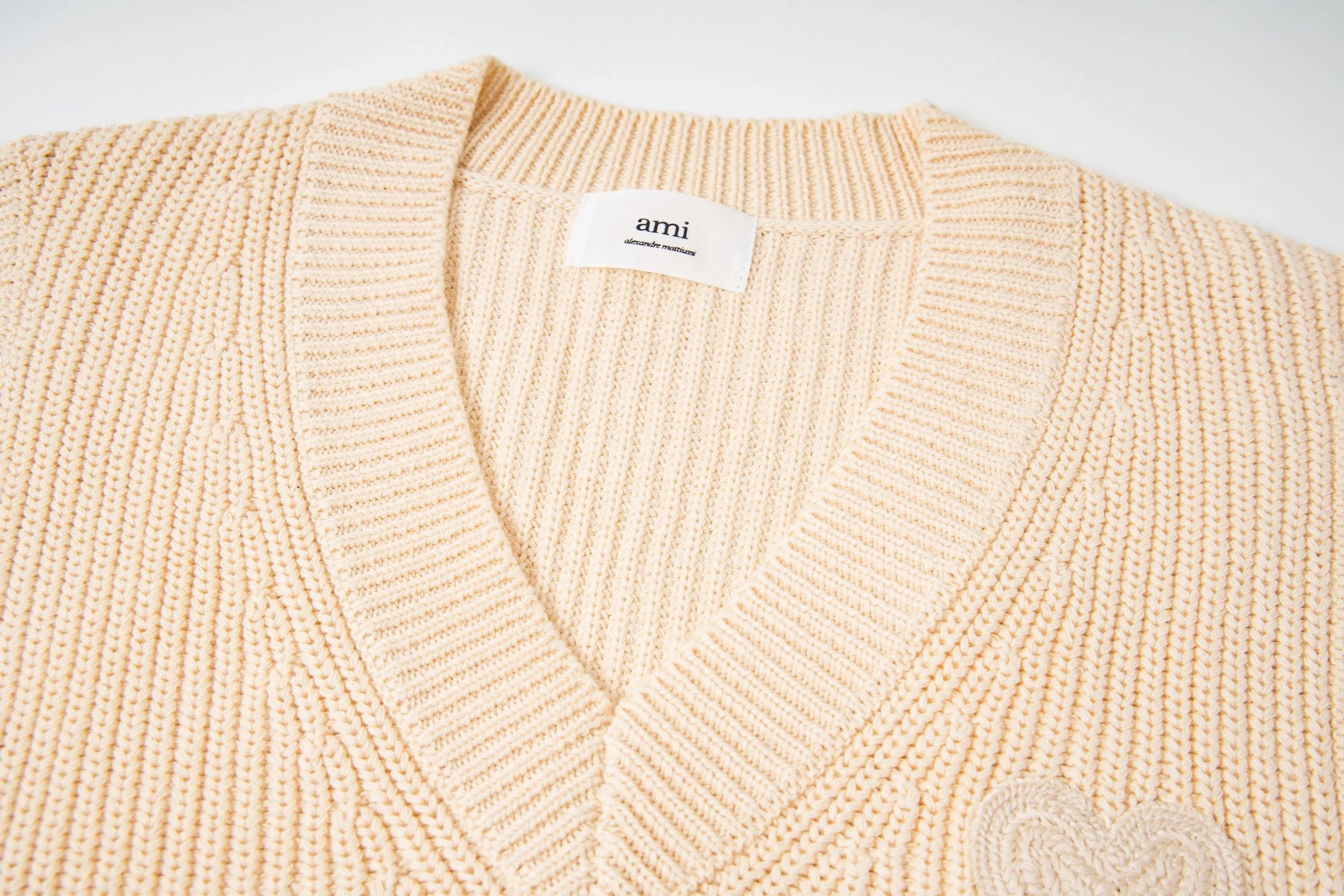 AMI Paris Knitwear V-Neck de Cœur Knit Sweater image 2