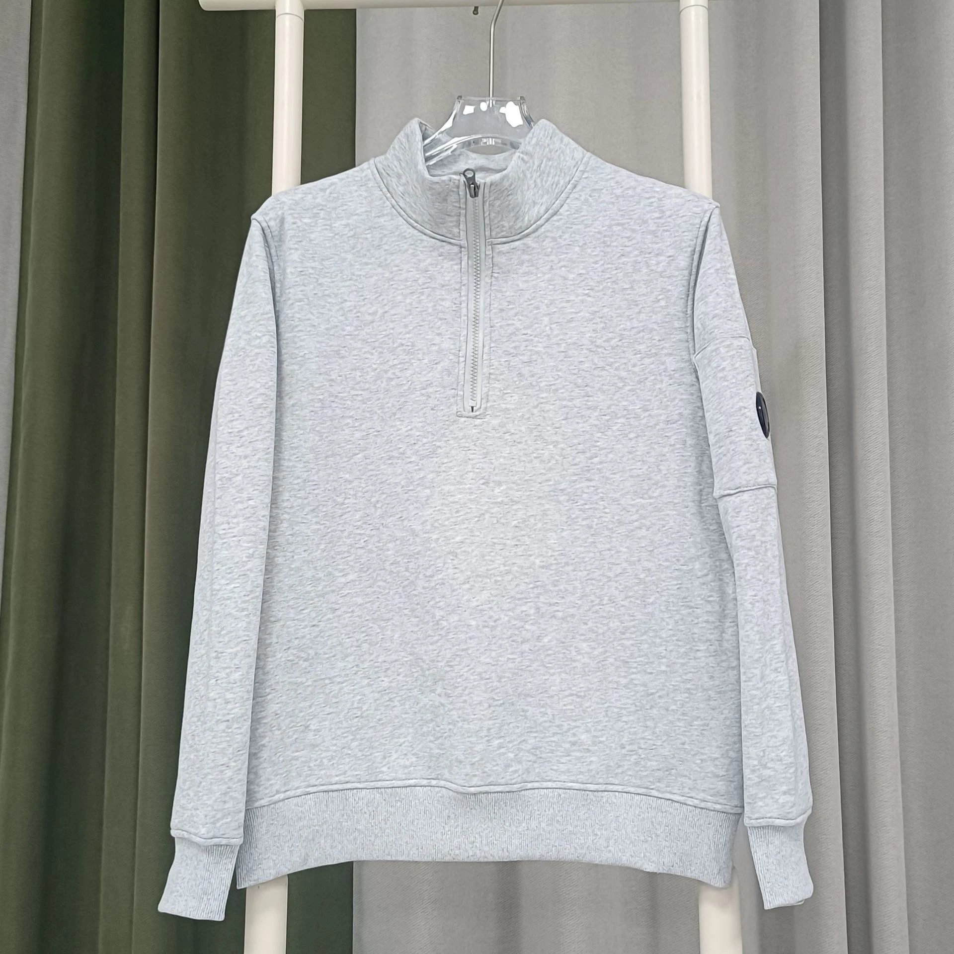 Stone Island Half-Zip Sweatshirt Gray Hoodie