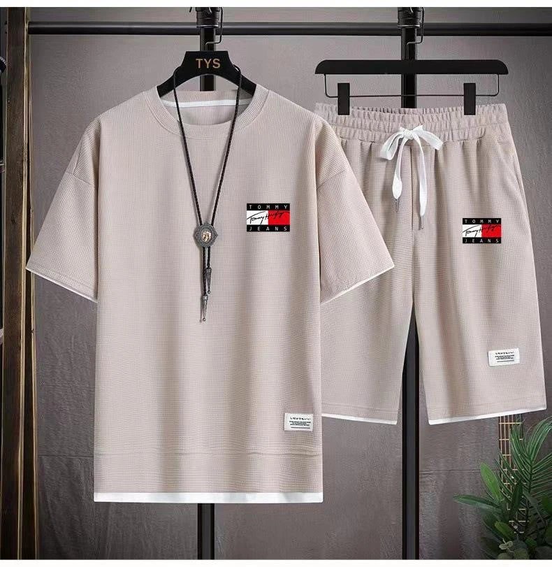Tommy Hilfiger Matching Sets Short-Sleeve T-Shirt and Drawstring Shorts Set — BB-008