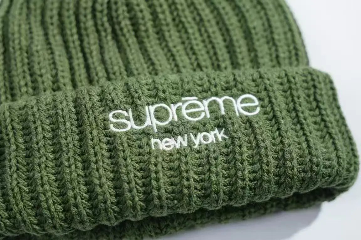 Supreme Embroidered Logo Beanie Black - 21