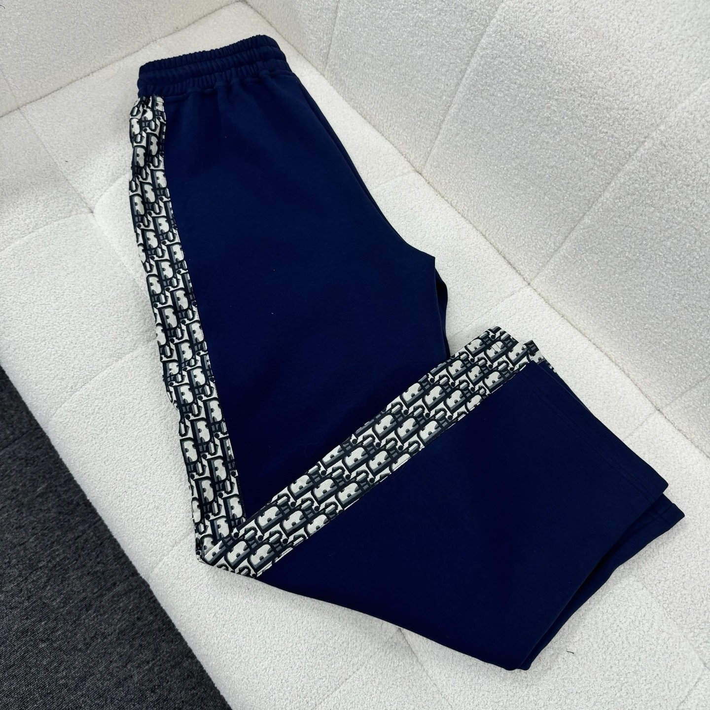 Dior Oblique Tape Sweatpants Navy Blue - 19