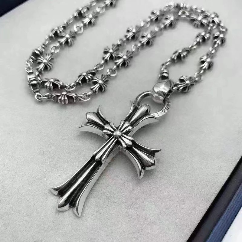 Chrome Hearts Jewelry Floral Cross Cuban Link Bracelet with Lobster Clasp image 11