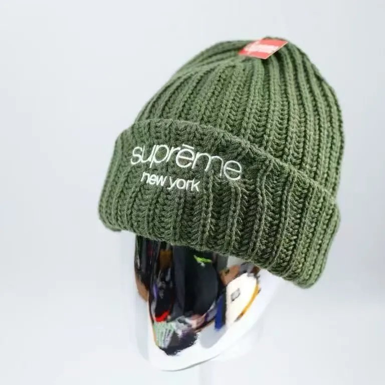 Supreme Embroidered Logo Beanie Black - 14
