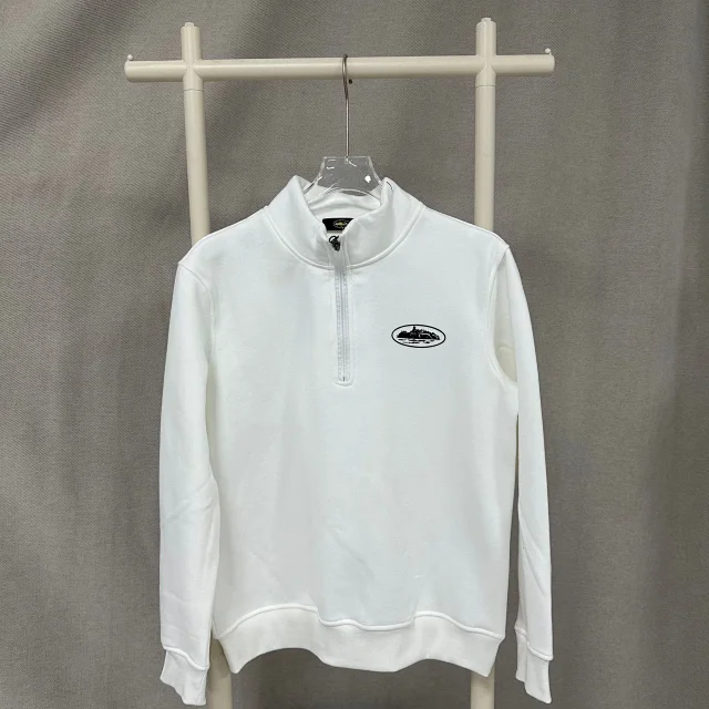 C.P. Company Hoodies & Sweatshirts Quarter-Zip Mock-Neck Sweatshirt with Lens Sleeve Pocket product detail image 5