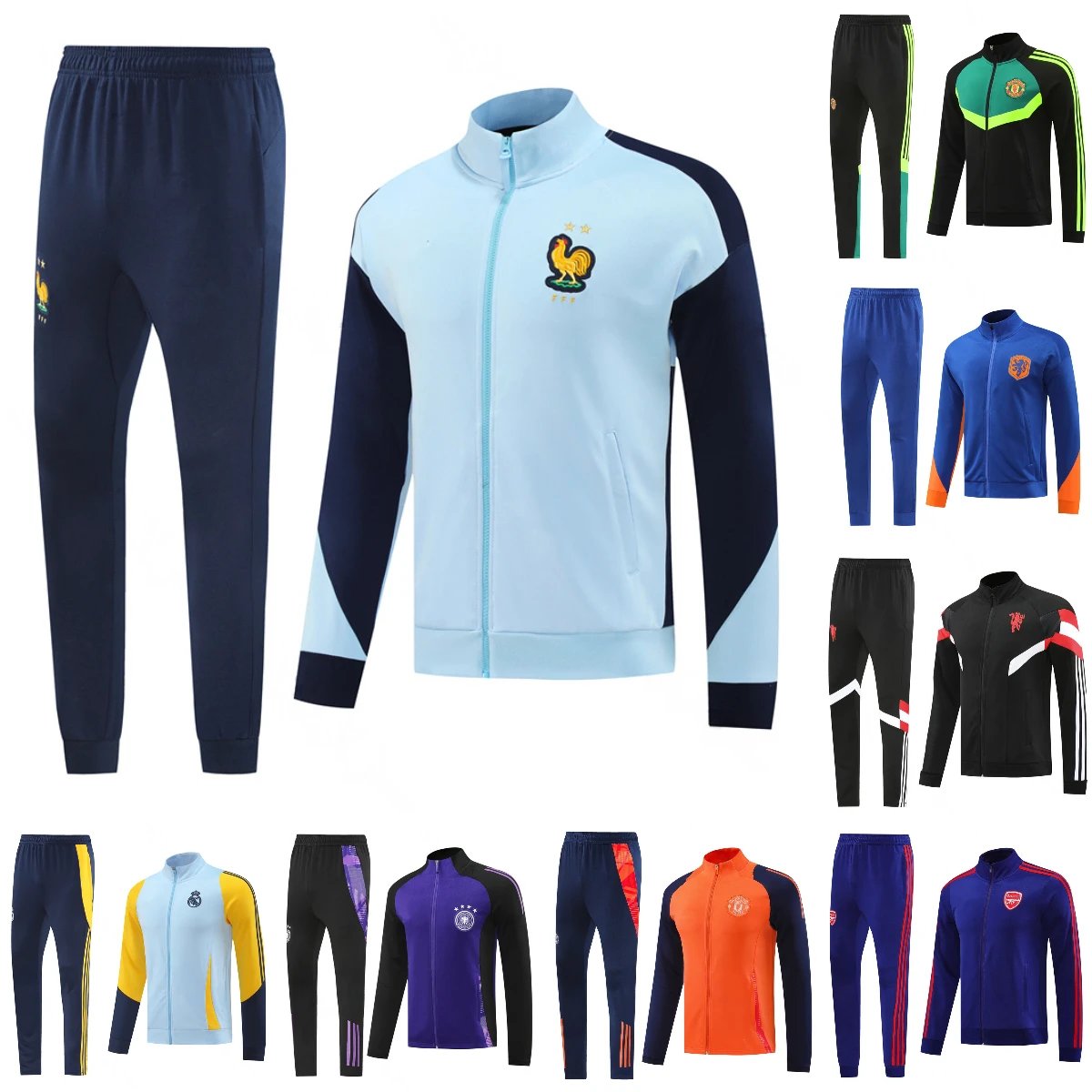 Football Club Training Tracksuit Jacket and Pants Set