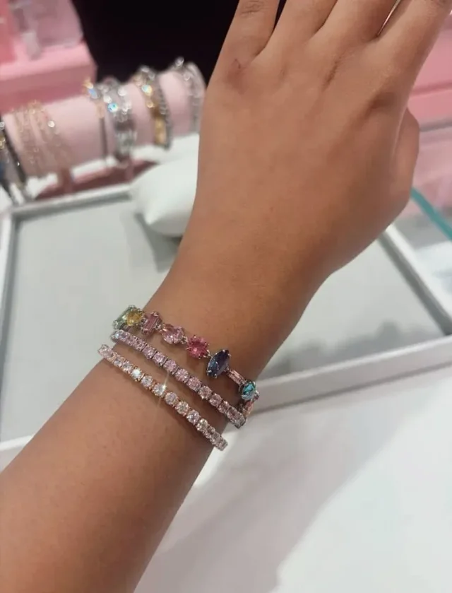 Tiffany & Co. Jewelry Bracelet assortment with crystal, heart and charm designs product detail image 3