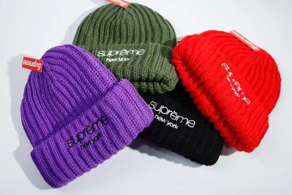 Supreme Embroidered Logo Beanie Black - 12