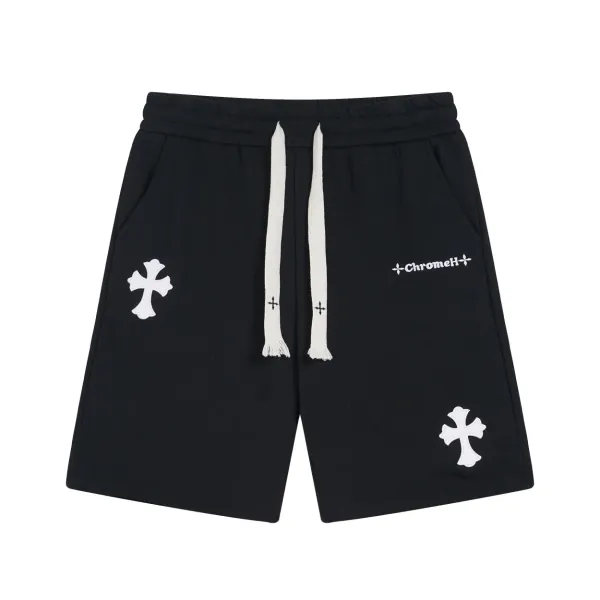 Design Give Embroidered Sweat Shorts Black - 56