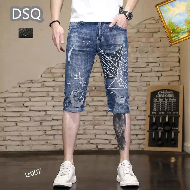 Moncler Shorts Distressed denim with patches image 2