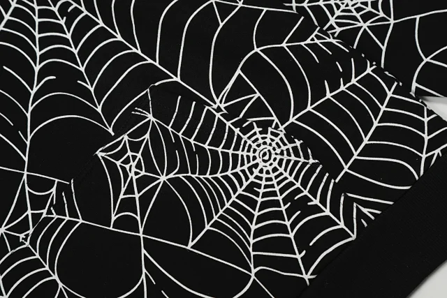 Sp5der Hoodies & Sweatshirts Spiderweb Print Pullover Hoodie product detail image 2