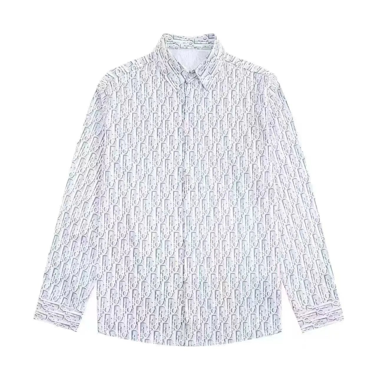 Dior Shirts Long-sleeve logo-print button-up shirt — 05
