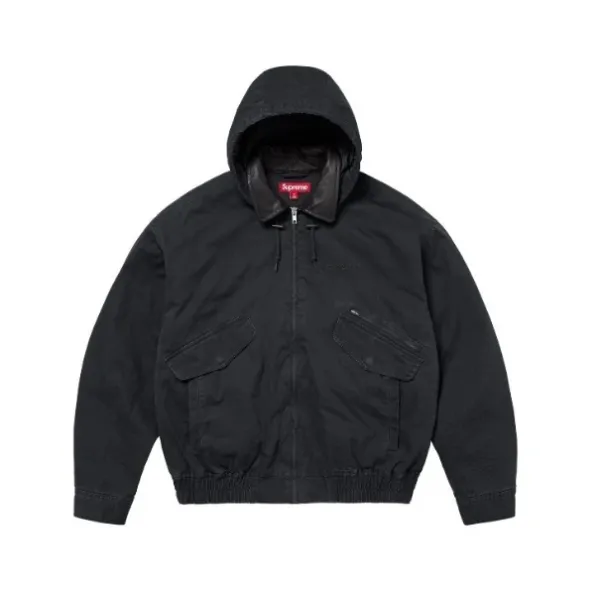 Supreme Hooded Field Jacket Navy Blue Outerwear - 41