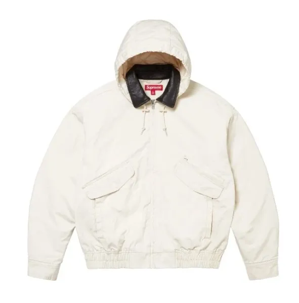 Supreme Hooded Field Jacket Navy Blue Outerwear - 39